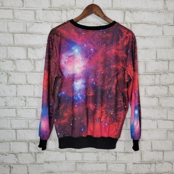 Cute galaxy printed crew lightweight sweatshirt - Picture 6 of 9